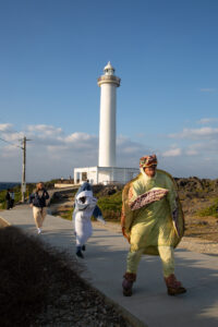 Fun costumed running in preparation for this year's fun run