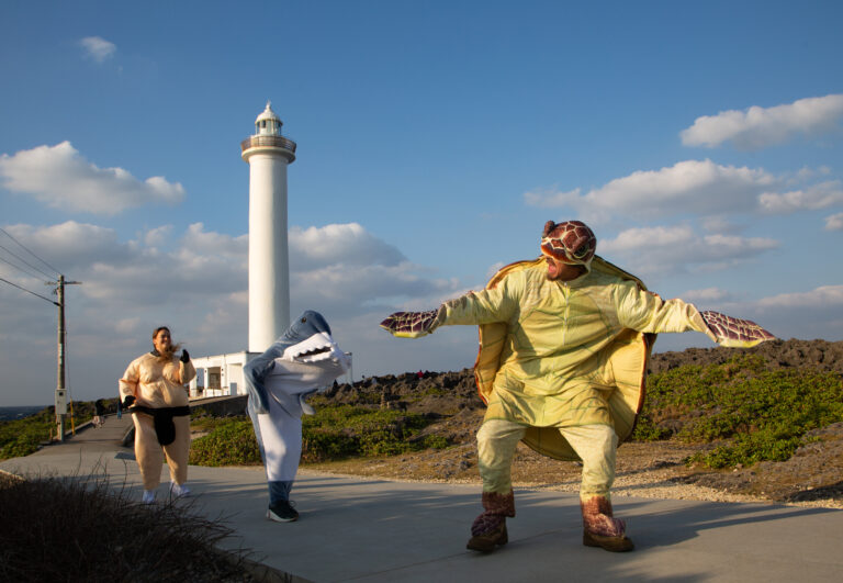 Fun costumed running in preparation for this year's fun run